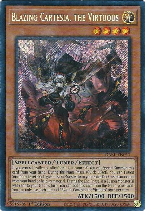 Blazing Cartesia, the Virtuous [DABL-EN011] Secret Rare | Game Master's Emporium (The New GME)