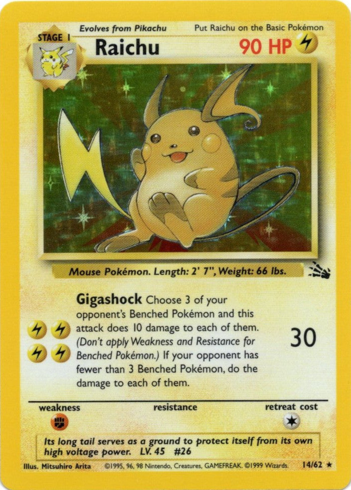 Raichu (14/62) [Fossil Unlimited] | Game Master's Emporium (The New GME)