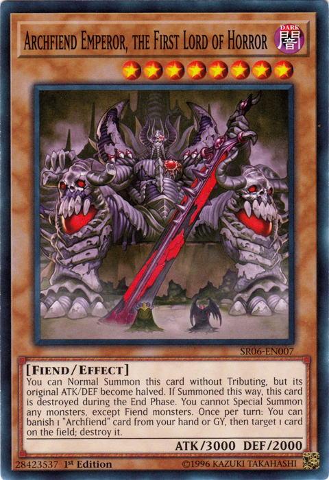 Archfiend Emperor, the First Lord of Horror [SR06-EN007] Common | Game Master's Emporium (The New GME)