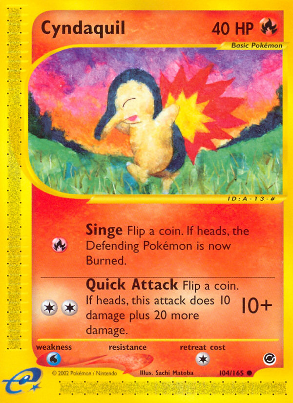 Cyndaquil (104/165) [Expedition: Base Set] | Game Master's Emporium (The New GME)