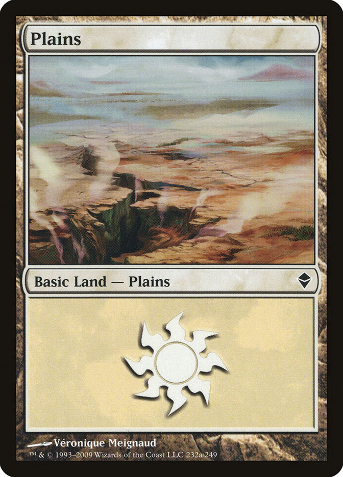 Plains (232a) [Zendikar] | Game Master's Emporium (The New GME)