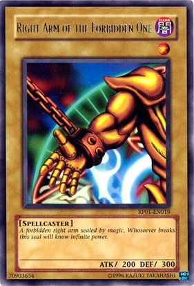 Right Arm of the Forbidden One [RP01-EN019] Rare | Game Master's Emporium (The New GME)