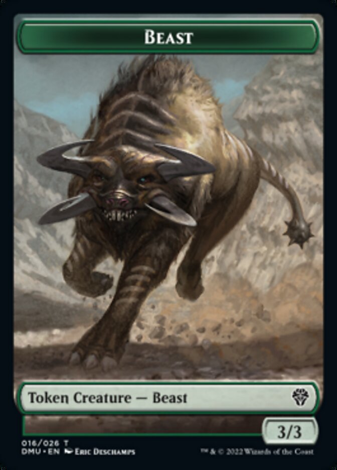 Kavu // Beast Double-Sided Token [Dominaria United Commander Tokens] | Game Master's Emporium (The New GME)