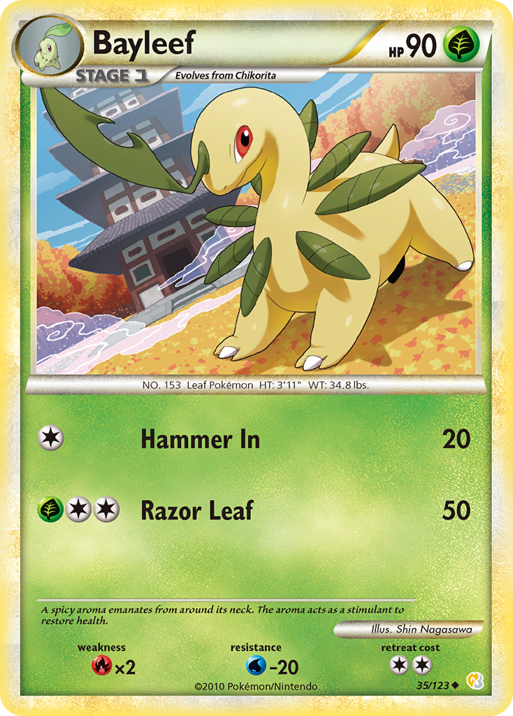 Bayleef (35/123) [HeartGold & SoulSilver: Base Set] | Game Master's Emporium (The New GME)