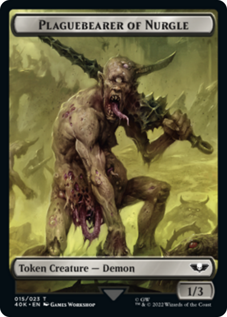 Spawn // Plaguebearer of Nurgle Double-Sided Token [Warhammer 40,000 Tokens] | Game Master's Emporium (The New GME)