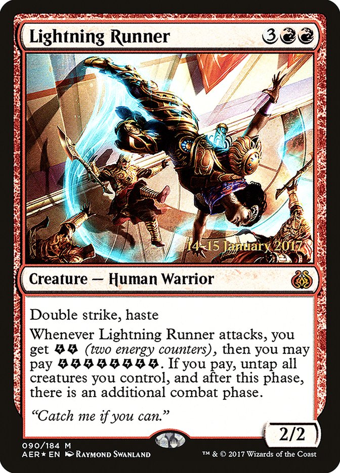 Lightning Runner [Aether Revolt Prerelease Promos] | Game Master's Emporium (The New GME)