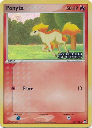 Ponyta (78/113) (Stamped) [EX: Delta Species] | Game Master's Emporium (The New GME)