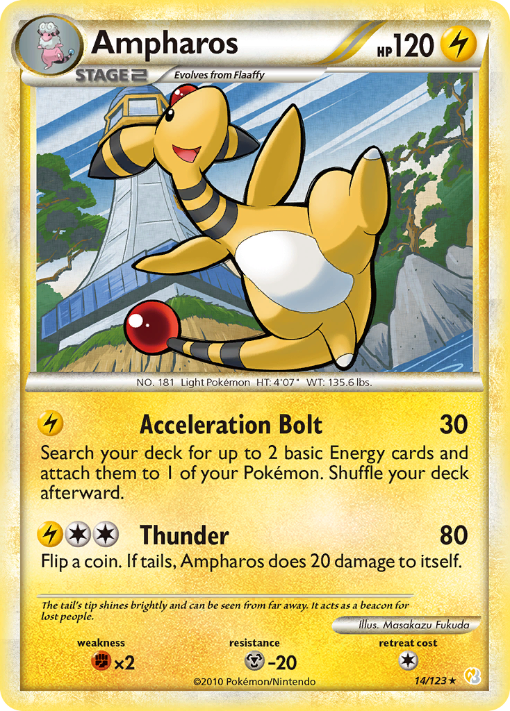 Ampharos (14/123) [HeartGold & SoulSilver: Base Set] | Game Master's Emporium (The New GME)