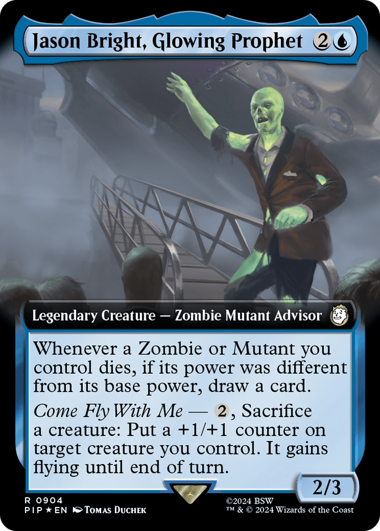 Jason Bright, Glowing Prophet (Extended Art) (Surge Foil) [Fallout] | Game Master's Emporium (The New GME)