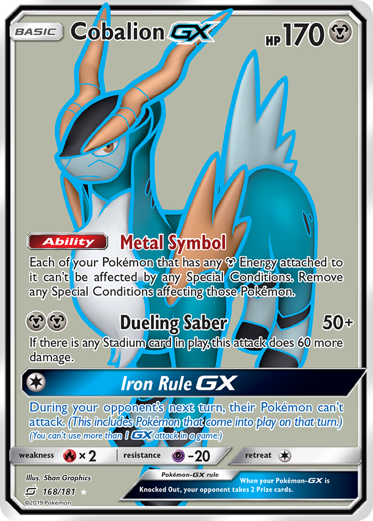Cobalion GX (168/181) [Sun & Moon: Team Up] | Game Master's Emporium (The New GME)