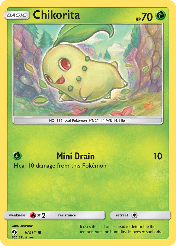 Chikorita (6/214) [Sun & Moon: Lost Thunder] | Game Master's Emporium (The New GME)