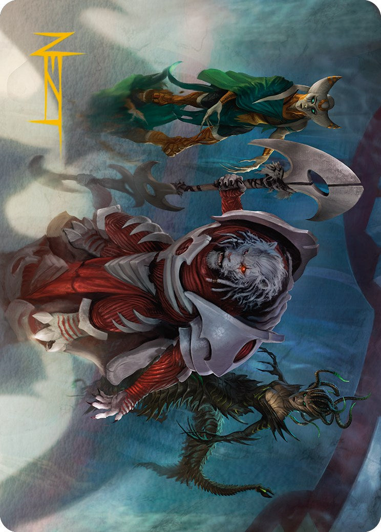 Norn's Decree Art Card (Gold-Stamped Signature) [Phyrexia: All Will Be One Art Series] | Game Master's Emporium (The New GME)