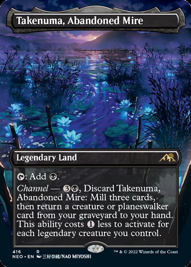 Takenuma, Abandoned Mire (Borderless Alternate Art) [Kamigawa: Neon Dynasty] | Game Master's Emporium (The New GME)