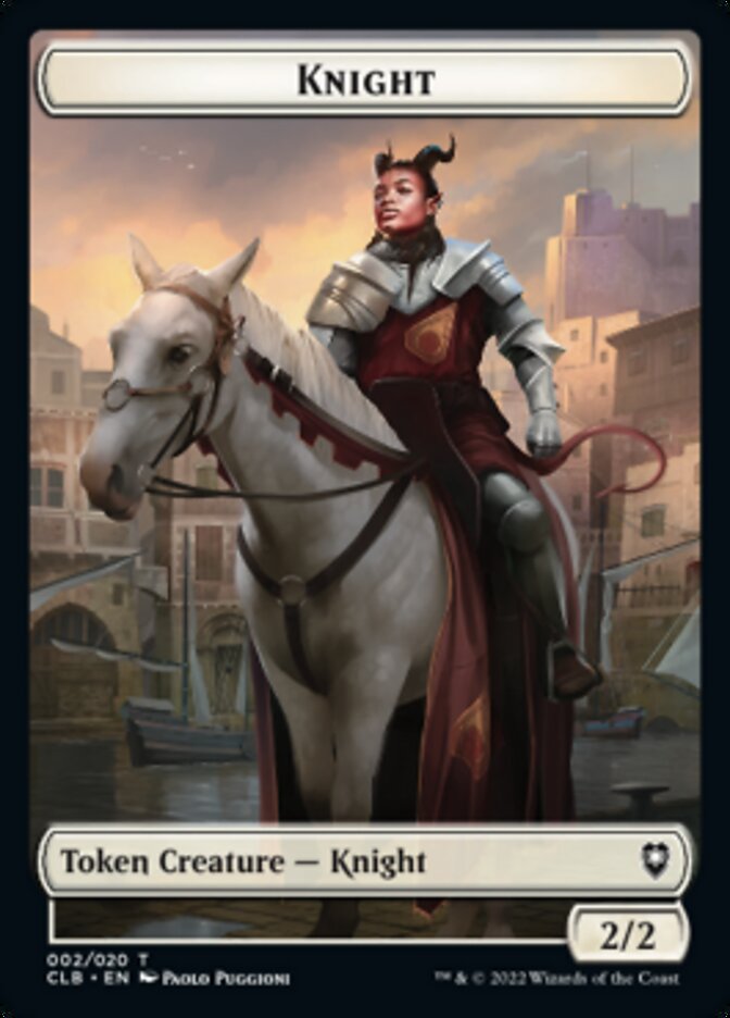 Treasure // Knight Double-Sided Token [Commander Legends: Battle for Baldur's Gate Tokens] | Game Master's Emporium (The New GME)