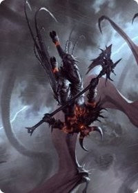 Burning-Rune Demon Art Card [Kaldheim Art Series] | Game Master's Emporium (The New GME)