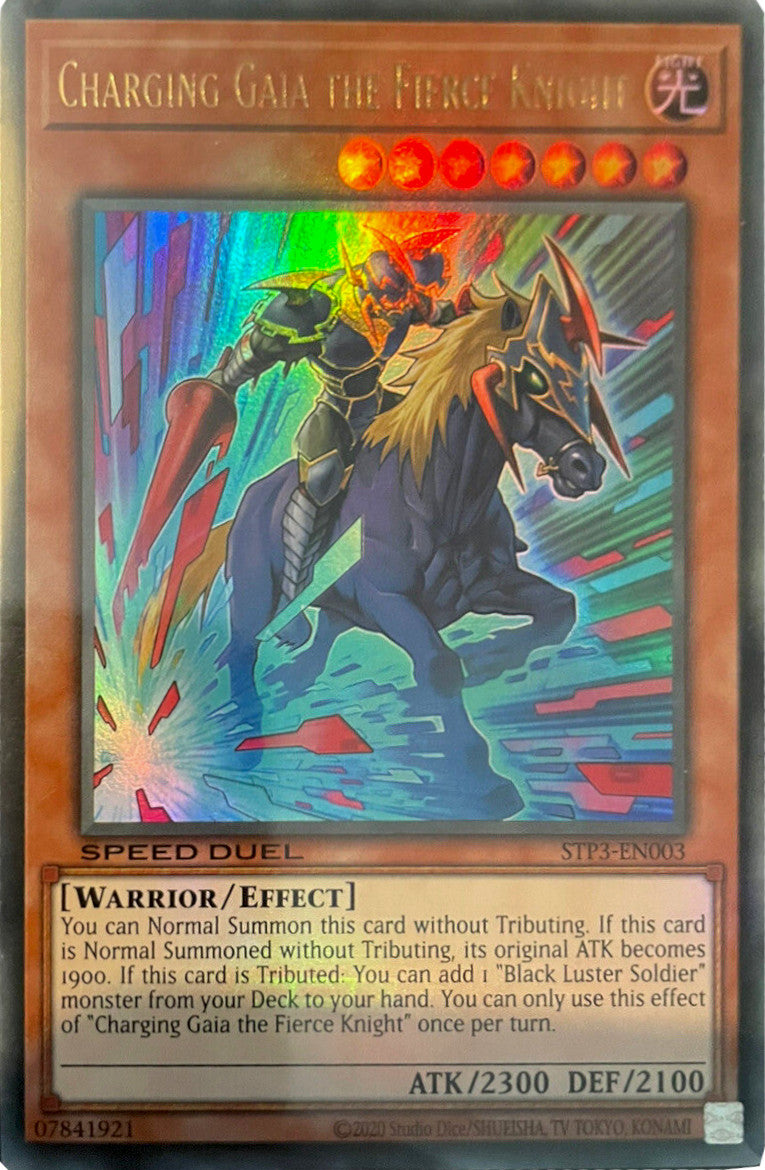 Charging Gaia the Fierce Knight [STP3-EN003] Ultra Rare | Game Master's Emporium (The New GME)