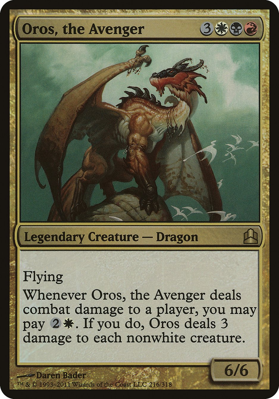 Oros, the Avenger (Oversized) [Commander 2011 Oversized] | Game Master's Emporium (The New GME)