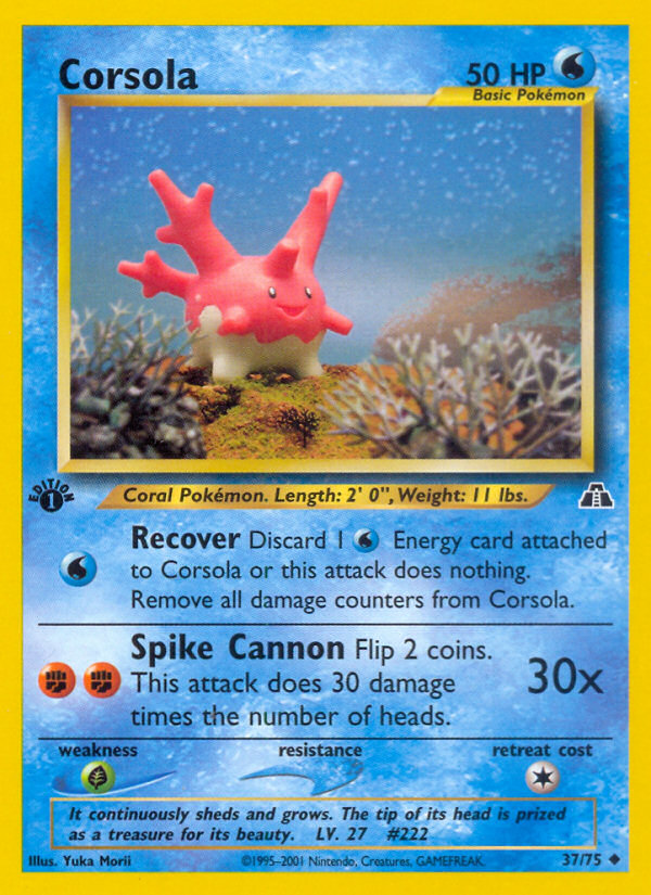 Corsola (37/75) [Neo Discovery 1st Edition] | Game Master's Emporium (The New GME)