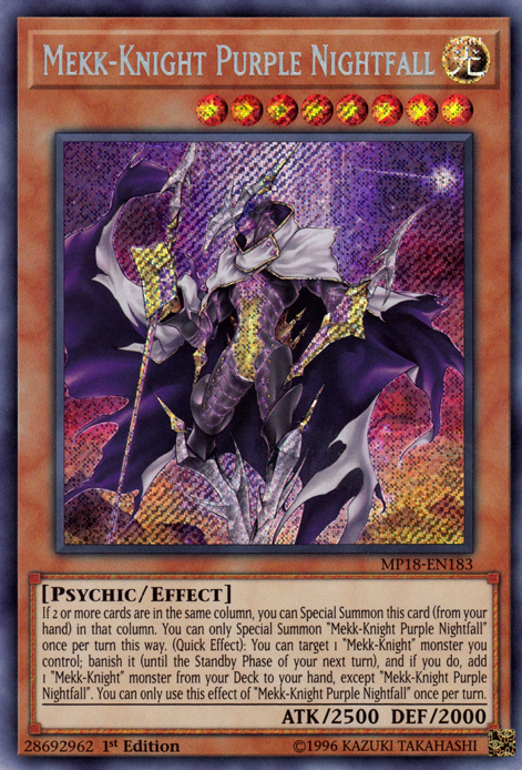 Mekk-Knight Purple Nightfall [MP18-EN183] Secret Rare | Game Master's Emporium (The New GME)