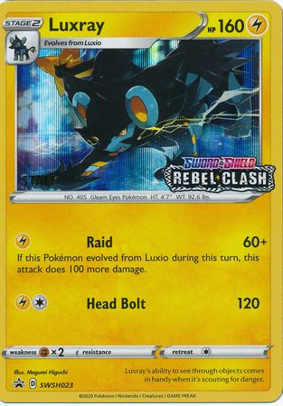 Luxray (SWSH023) (Staff Prerelease Promo) [Sword & Shield: Black Star Promos] | Game Master's Emporium (The New GME)