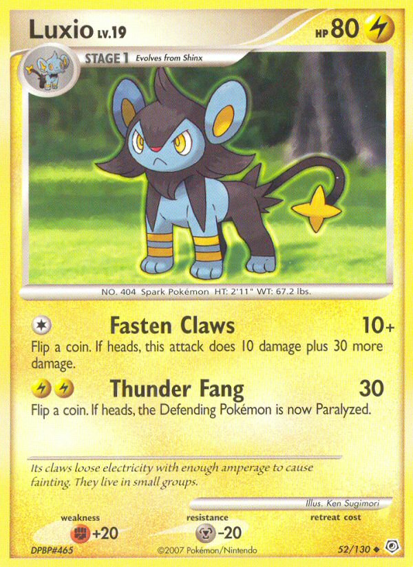 Luxio (52/130) [Diamond & Pearl: Base Set] | Game Master's Emporium (The New GME)