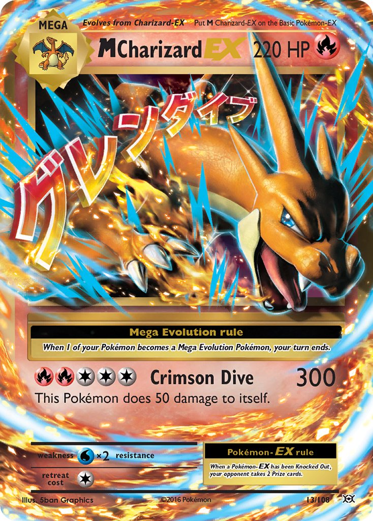 M Charizard EX (13/108) [XY: Evolutions] | Game Master's Emporium (The New GME)