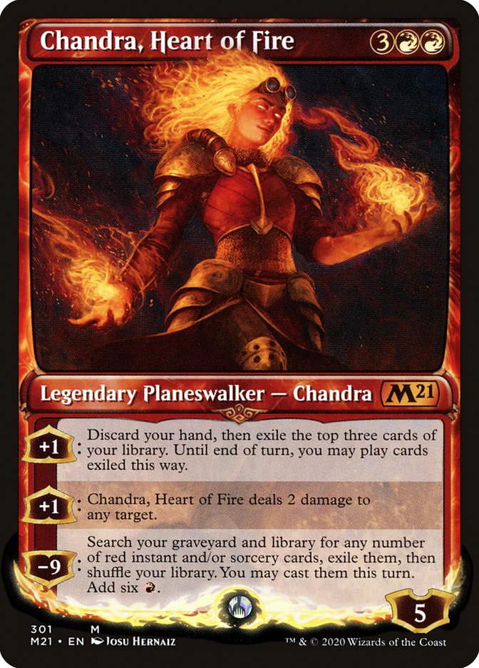 Chandra, Heart of Fire (Showcase) [Core Set 2021] | Game Master's Emporium (The New GME)