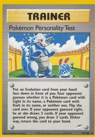 Pokemon Personality Test (102/105) [Neo Destiny Unlimited] | Game Master's Emporium (The New GME)