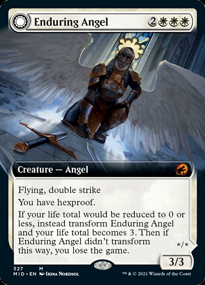 Enduring Angel // Angelic Enforcer (Extended Art) [Innistrad: Midnight Hunt] | Game Master's Emporium (The New GME)