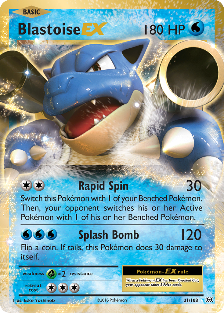 Blastoise EX (21/108) [XY: Evolutions] | Game Master's Emporium (The New GME)