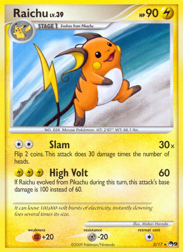 Raichu (3/17) [POP Series 9] | Game Master's Emporium (The New GME)