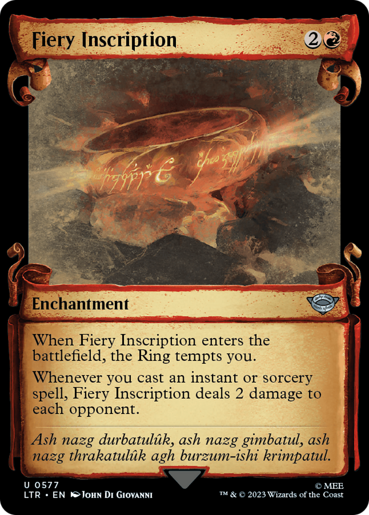 Fiery Inscription [The Lord of the Rings: Tales of Middle-Earth Showcase Scrolls] | Game Master's Emporium (The New GME)