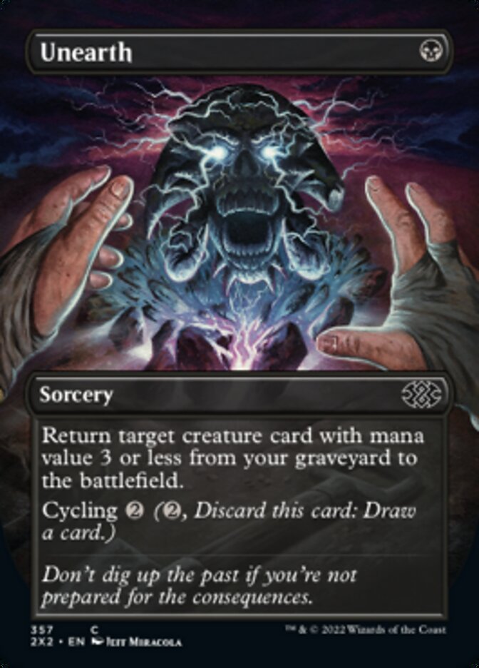 Unearth (Borderless Alternate Art) [Double Masters 2022] | Game Master's Emporium (The New GME)