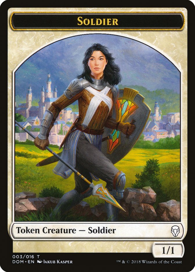 Soldier Token [Dominaria Tokens] | Game Master's Emporium (The New GME)