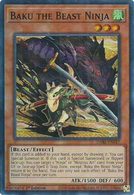 Baku the Beast Ninja [DABL-EN017] Super Rare | Game Master's Emporium (The New GME)