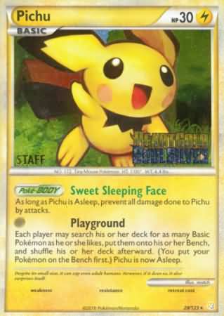 Pichu (28/123) (Staff Prerelease Promo) [Nintendo: Black Star Promos] | Game Master's Emporium (The New GME)