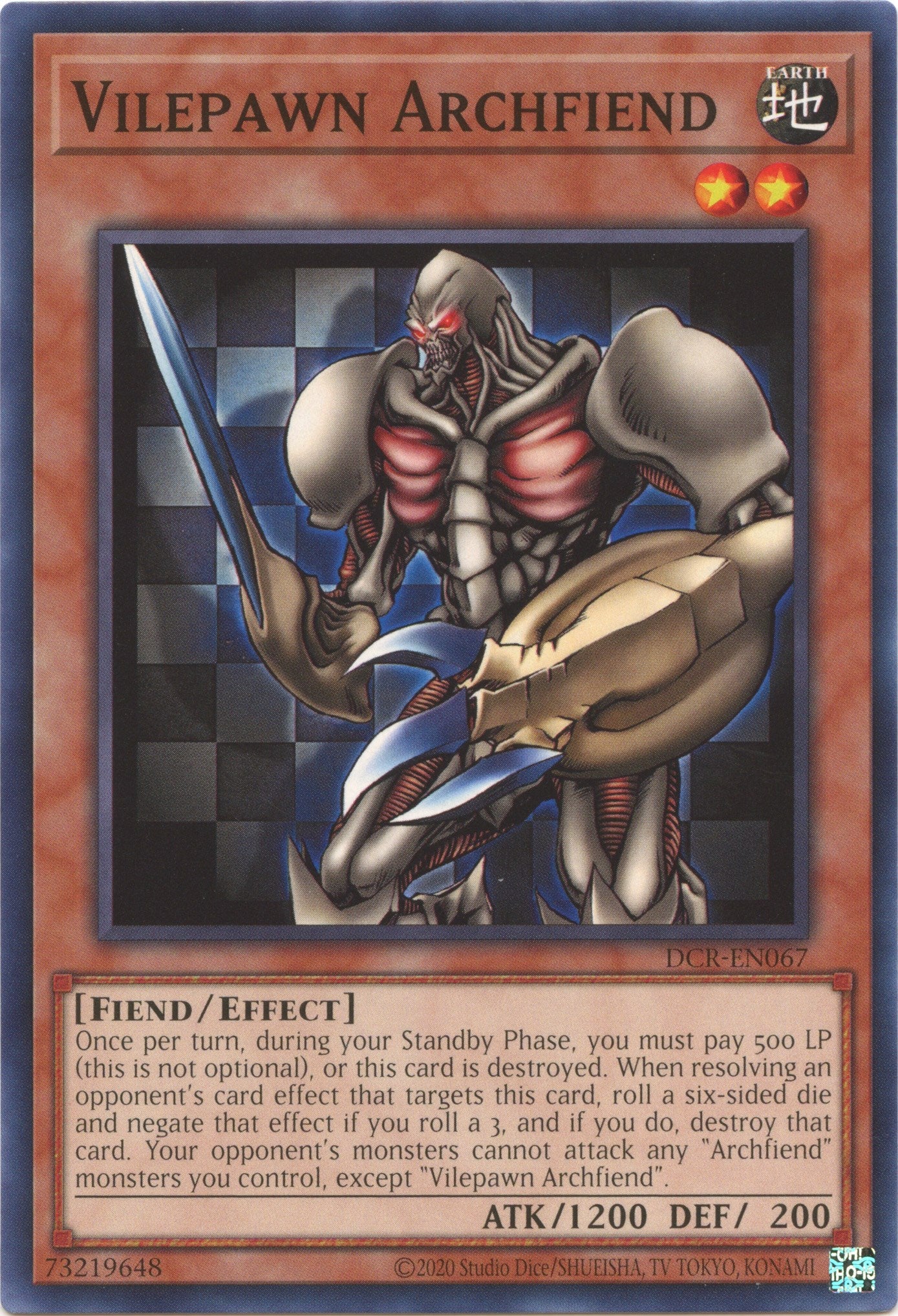 Vilepawn Archfiend (25th Anniversary) [DCR-EN067] Common | Game Master's Emporium (The New GME)