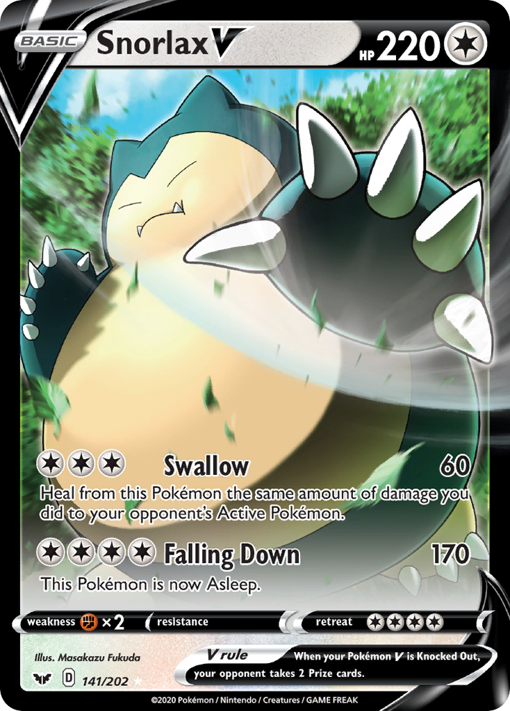 Snorlax V (141/202) (Oversized) [Sword & Shield: Base Set] | Game Master's Emporium (The New GME)