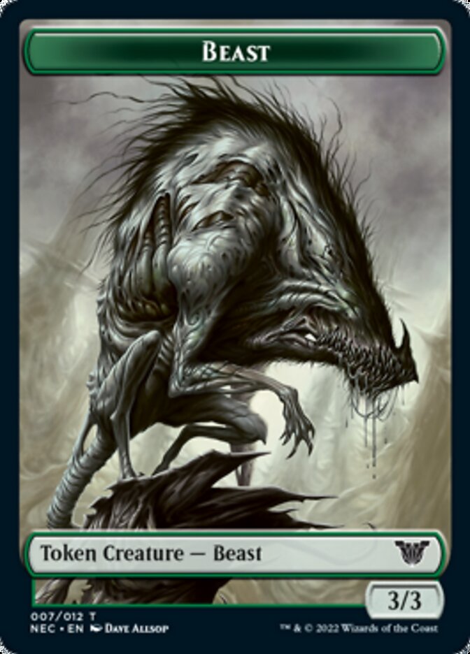 Beast // Treasure Double-Sided Token [Kamigawa: Neon Dynasty Commander Tokens] | Game Master's Emporium (The New GME)
