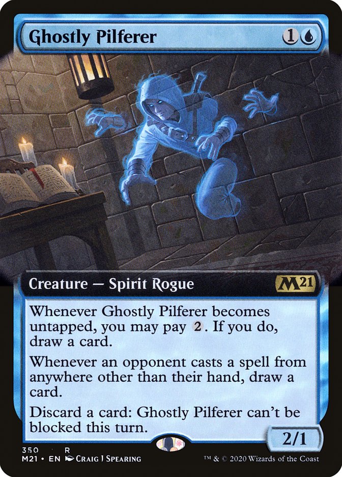 Ghostly Pilferer (Extended Art) [Core Set 2021] | Game Master's Emporium (The New GME)