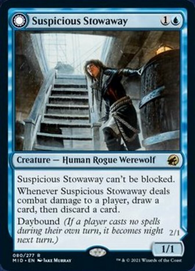 Suspicious Stowaway // Seafaring Werewolf [Innistrad: Midnight Hunt] | Game Master's Emporium (The New GME)