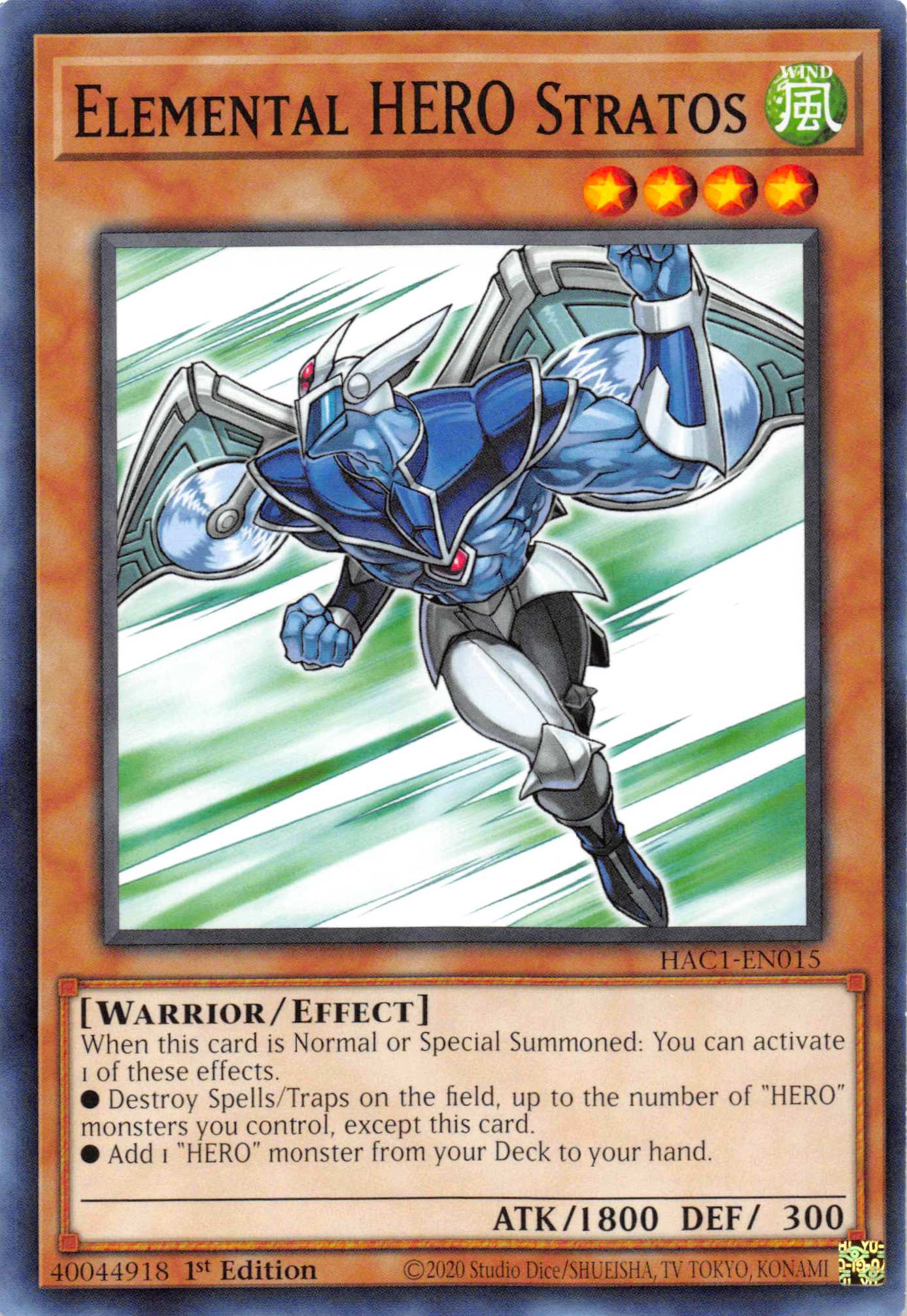 Elemental HERO Stratos [HAC1-EN015] Common | Game Master's Emporium (The New GME)