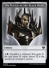Eldrazi // Emblem - Ob Nixilis of the Black Oath Double-Sided Token [Commander Masters Tokens] | Game Master's Emporium (The New GME)