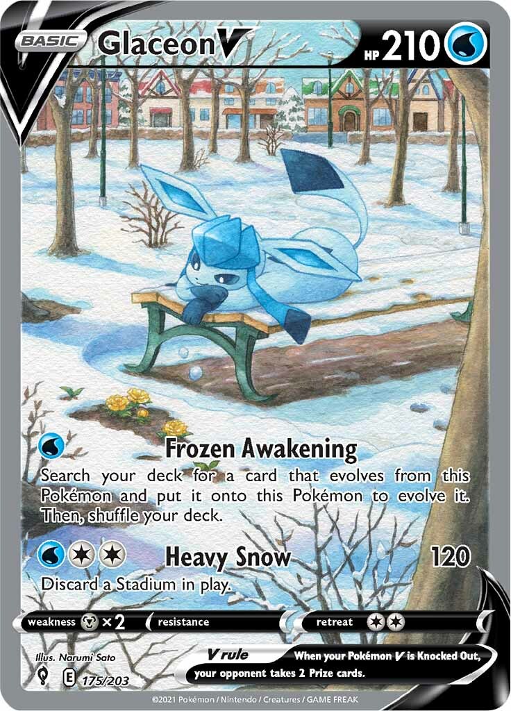 Glaceon V (175/203) [Sword & Shield: Evolving Skies] | Game Master's Emporium (The New GME)