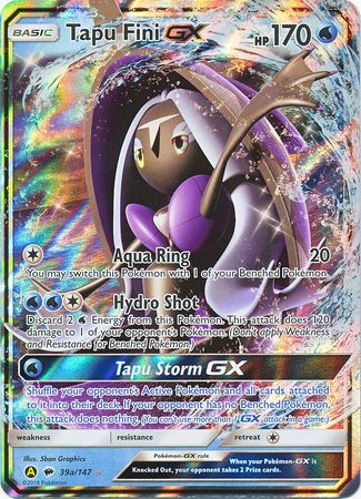 Tapu Fini GX (39/147) (Alternate card) (Jumbo Card) [Sun & Moon: Burning Shadows] | Game Master's Emporium (The New GME)