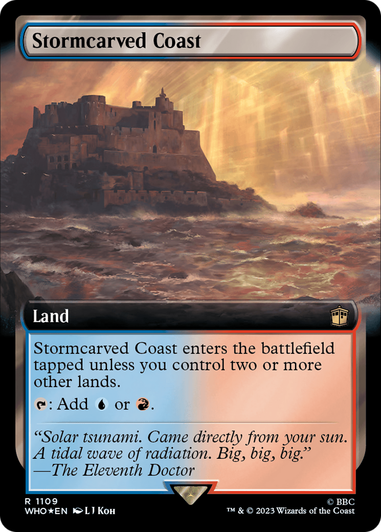 Stormcarved Coast (Extended Art) (Surge Foil) [Doctor Who] | Game Master's Emporium (The New GME)