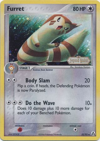 Furret (33/92) (Stamped) [EX: Legend Maker] | Game Master's Emporium (The New GME)