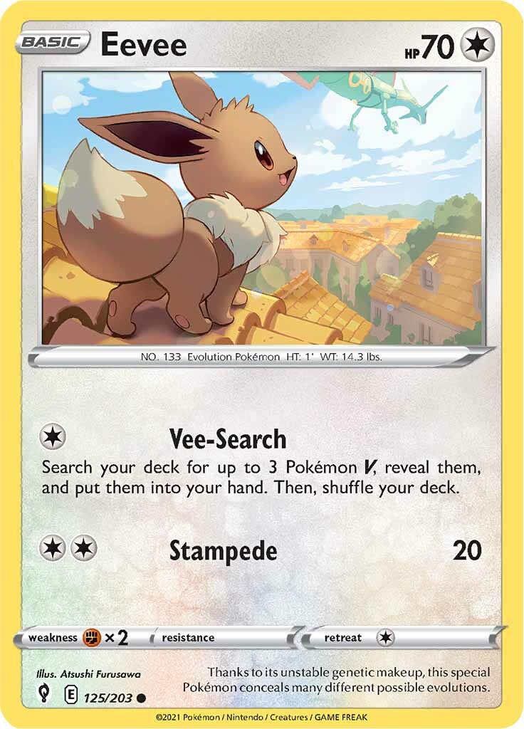Eevee (125/203) [Sword & Shield: Evolving Skies] | Game Master's Emporium (The New GME)