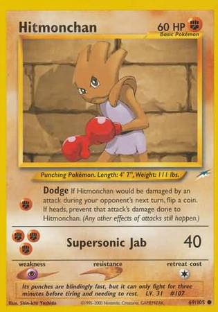 Hitmonchan (69/105) [Neo Destiny Unlimited] | Game Master's Emporium (The New GME)