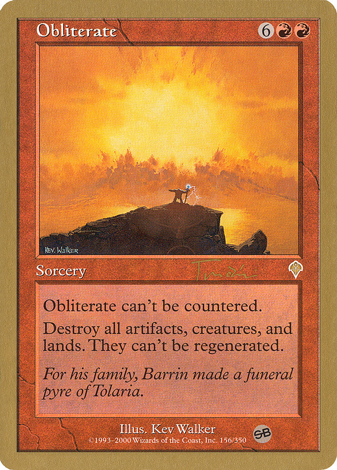 Obliterate (Jan Tomcani) (SB) [World Championship Decks 2001] | Game Master's Emporium (The New GME)